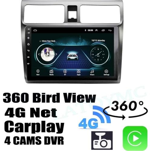 Car Audio Navigation GPS Stereo Carplay DVR 360 Birdview 4G Android System For Suzuki Swift RS 413 415 2004~2012
