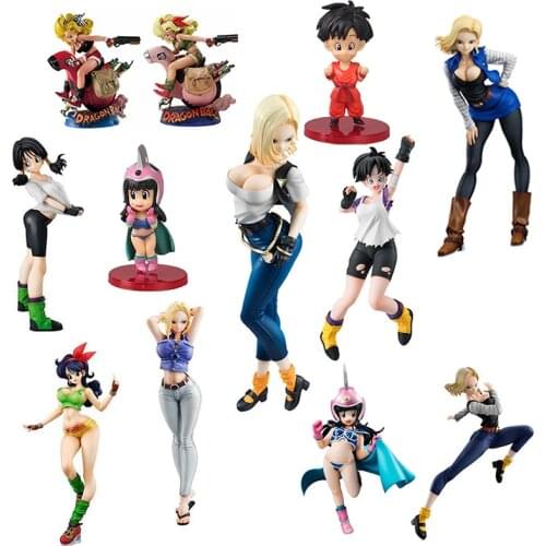 Dragon Ball Z Anime Action Figure Kuririn Android 18 Figurine Videl Statue Super Saiyas Lunch Bulma Figma Model Sexy Girl Toys