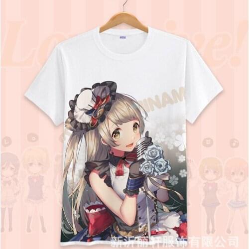 LoveLive Sunshine Cosplay T Shirt Love Live Minami Kotori Kousaka Honoka Summer T-Shirts Cartoon Top Tee Cosplay Costume