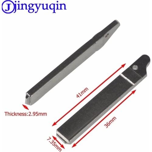 Jingyuqin 10pcs Car Flip Remote VA2 Key Blade Replacement For Renault Citroen Triumph Peugeot Folding Key Blank Without Groove