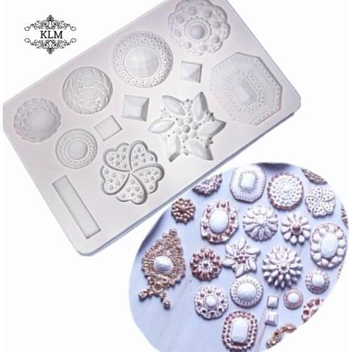 KLM New Jewelry Silicone Mold Clay Tool Cake Decorating Tips Tool Gummy Chocolate Pastry Resin Film Set