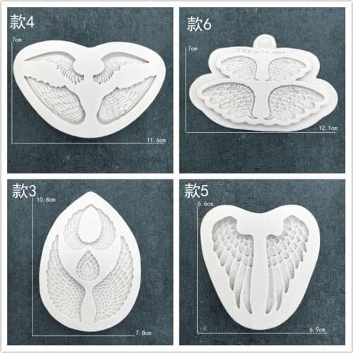 Angel Wings Collection Series DIY Chocolate Cake Flip Sugar Silicone Mold Cake Decoration Die WMJ-270