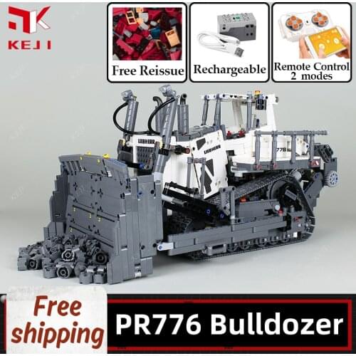 KEJI 42100 Liebherr PR 776 Dozer Excavator Engineering Vehicle Remote Control Building Blocks Model Bricks Kit Kids Toys Gift