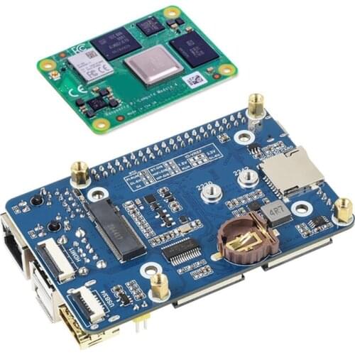 F19E for Raspberry Pi CM4 Mini Base Expansion Board Computing Module Core Board Onboard 40PIN GPIO Interface Gigabit Ethernet