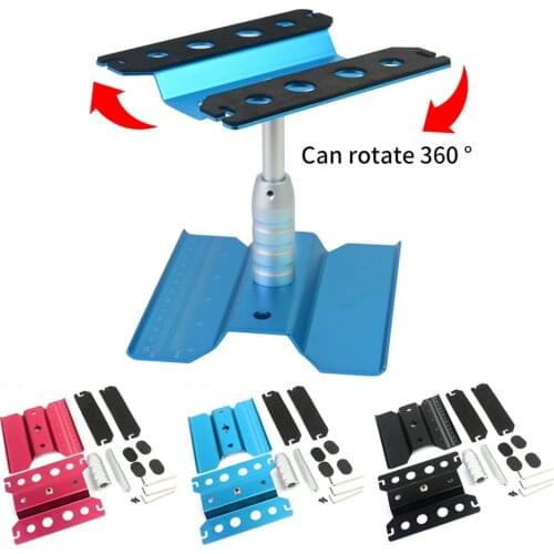 RC Car Metal Aluminum Workstation Work Stand Assembly Platform 360 Degree Rotate Repair Station for 1/8 1/10 Buggy Crawler Cars