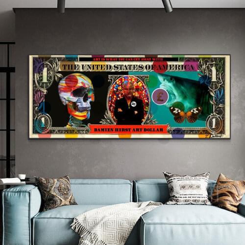 Graffiti Colors Famous People on USD Posters and Prints Wall Canvas Painting Portrait Picture for Living Room Cuadros Home Decor
