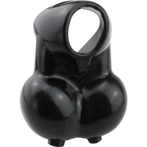 110mm New silicone Scrotum penis Squeeze Cock Ring Ball Stretchers sleeve Chrome Finish bondage sex toy for male chastity device