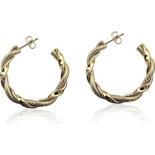 New Hot Jewelry Stainless Steel Pattern Twisted Wire Irregular Shaped Earrings For Womens Favorite Party Love Gifts Wholesale