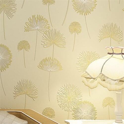 Wellyu papel de parede Non-woven wallpaper wallpaper living room bedroom cozy countryside dandelion wallpaper TV background