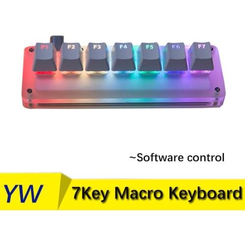 F1-F7 Function Offical Game Keyboard Software Define Programming Macro Function Keypad 7key RGB Mechanical Backlight Windows MAC