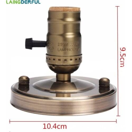 Retro Lamp Base E27 Electroplating Edison Lamp Vintage Aluminum High Quality Base Holder Pendant Bulb Light Screw Socket