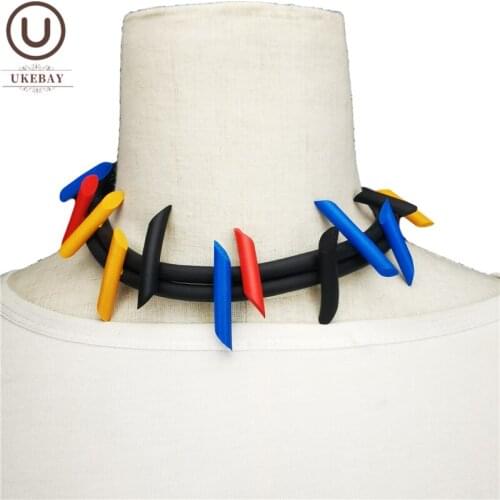 UKEBAY New Choker Necklaces For Women Handmade Punk Jewelry Necklace Adjustable Chains Multicolor Chokers Party Accessories Gift