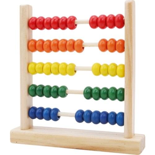 Educational Toy Mini Wooden Abacus Children Early Math Learning Toy Numbers Counting Calculating Beads Abacus Montessori