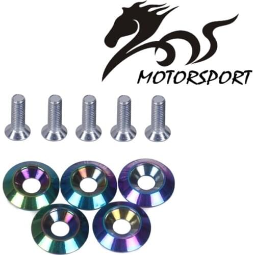 Neochrome 6MM Fender Washers Bumper Washer Lisence Plate Bolts Kits 1set=5pcs