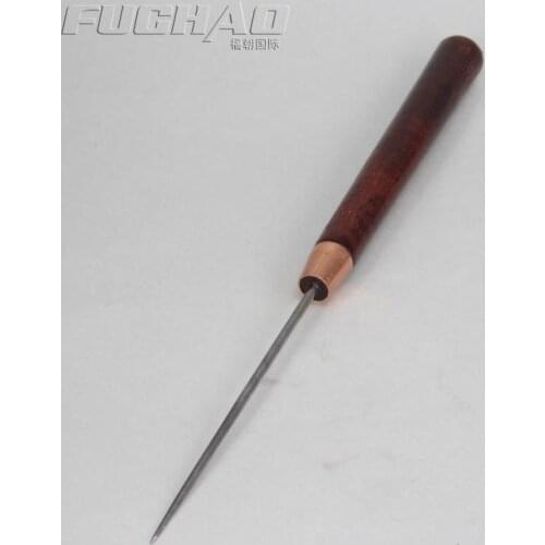 Black Wooden Handle Awl (Carbon Steel Awl With Wooden handle)160mm Cloth Tool Sewing Machine Parts