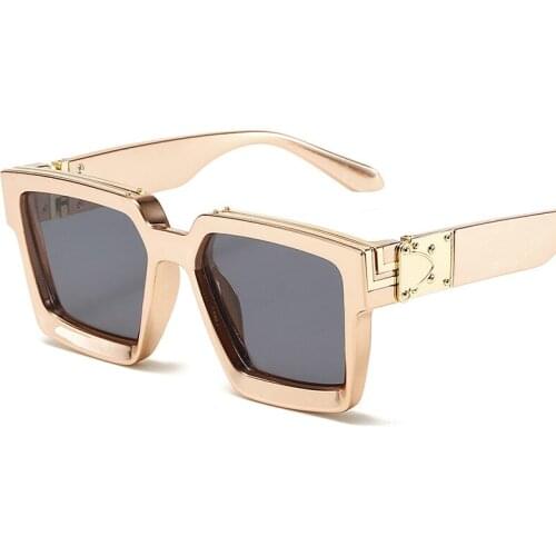 Classic Fashion Square Sunglasses Men Women Luxury Brand Designer Vintage Travel Driving Big Frame Cool Sun Glasses Male UV400