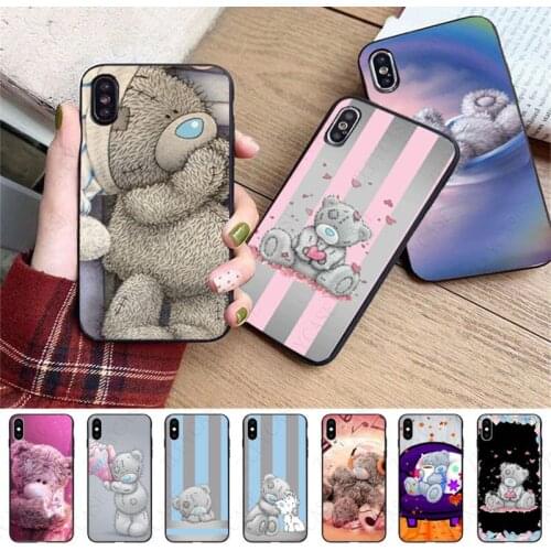 Tatty Teddy Bear Me To You black Soft Phone Cover For iphone x xs xr xsmax 11 12pro max 5s SE 2020 6splus 7 8plus cases coque