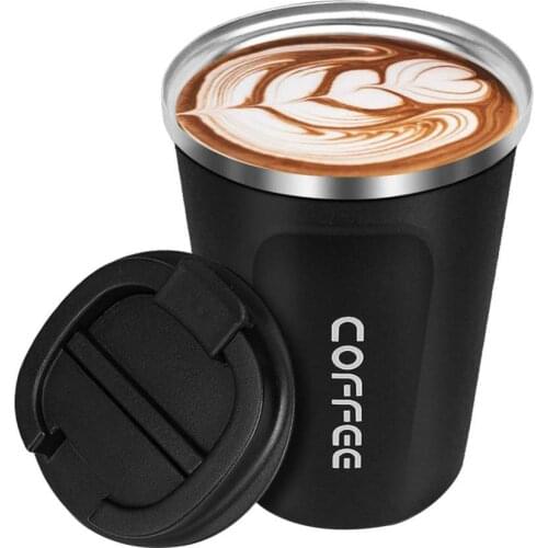 380/510ml Travel Office Car Thermos Bottle Stainless Steel Thermal Vacuum Bottle Drinking Cup Coffee Mug Thermos Mug with Lid
