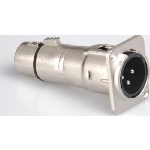 10pcs/lot NA3MDF 3 Pin Mic XLR Male to Female Adapter Feed / Pass Thru Converter