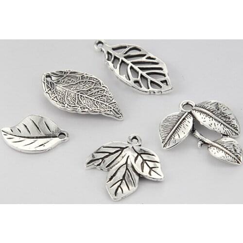 100pcs/lot Hollow Leaf Branches Hollow Leaves Shape Pendant Handmade Hanging Crafts for DIY Fashion Vintage Choker Necklace