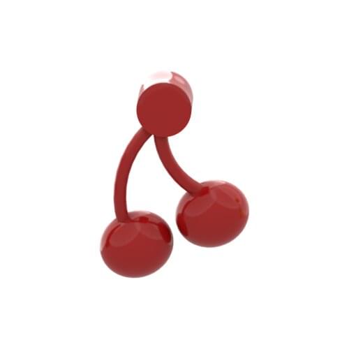 120PCS Red Cherry Building Blocks Compatible Major Brand Kids Toys 22667 Early LearningMOC Education Gifts