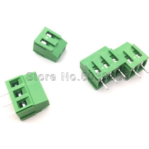 20pcs/lot KF128-2P/KF128-3P 3.81/5.0/7.5 connection post splicing screw type PCB terminal