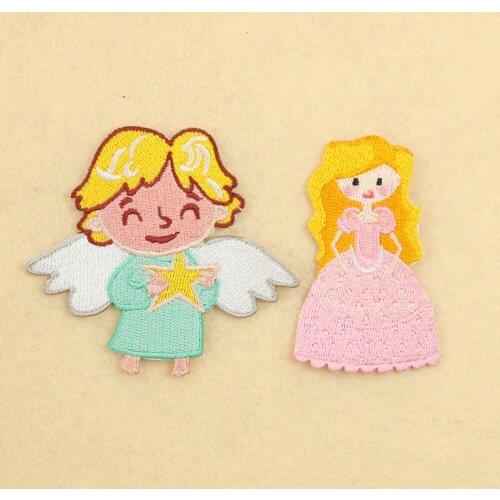 5PCS Cartoon Angel Wing Embroidery Patches for Clothing DIY Iron on Clothes Cute God of Love Patch Badge Girl Clothes Stickers