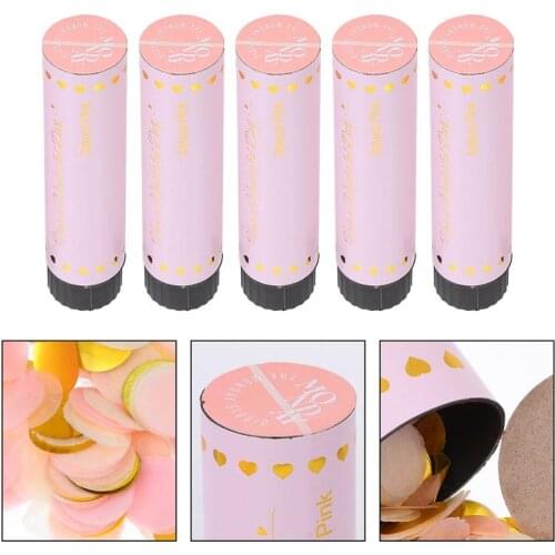 5Pcs Romantic Wedding Confetti Party Popper Cannons Handheld Spring Firecracker Graduation Wedding Party Supplies