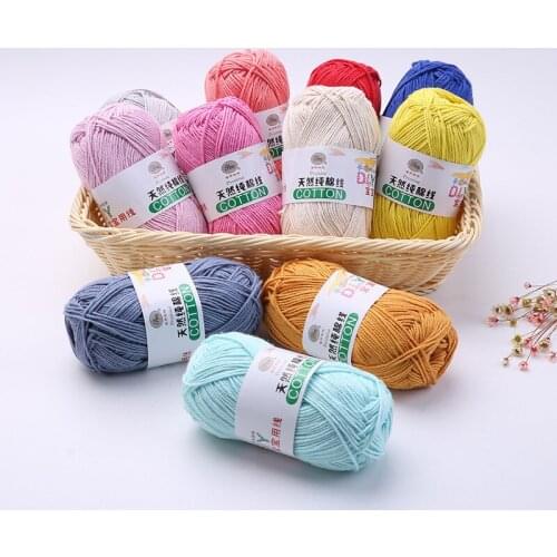 50g Cotton Knitting Yarn Soft Warm Hand Knitting Baby Yarn Multi Color Knitted Scarf Sweater Crochet Craft Wool Thread