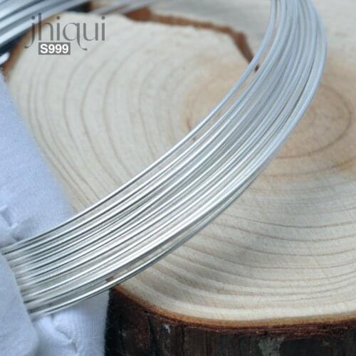 10/50/100cm S999 Solid Pure Silver Wire for DIY Fine Jewelry Making Jewelry Findings Accessories