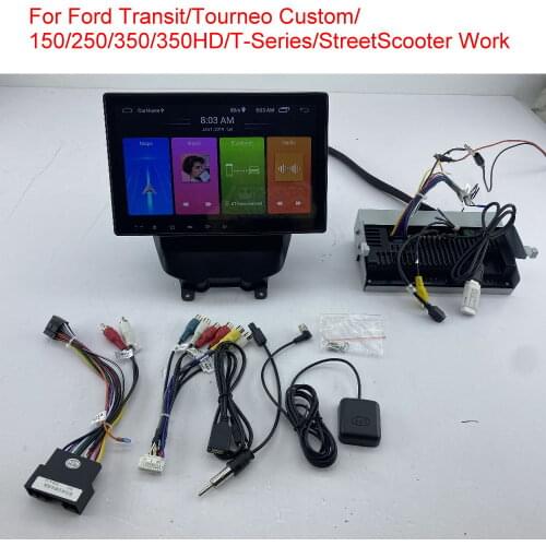 Car Android Multimedia Player For Ford Transit/Tourneo Custom/150/250/350/350HD/T-Series/StreetScooter Work Radio GPS Navigation