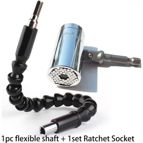 Drill Shaft Electronics Drill Black Flexible Shaft Bits Extention Screwdriver Bit Holder Connect Link+Universal Sleeve