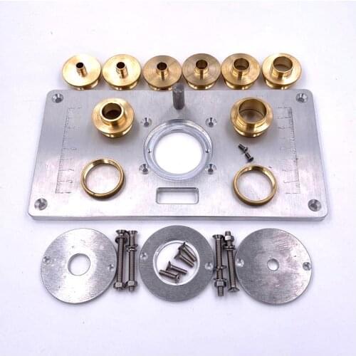 Woodworking Tools Router Table Insert Plate W/ Insert Rings Copper Bushing for Trimmers Routers DIY Engrving Machine