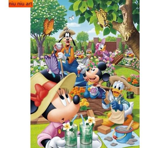 DIY 5D Disney Cartoon Mickey and His Friends Party Diamond Painting Embroidery Childrens Craft Cross Stitch Mosaic Decor Gift