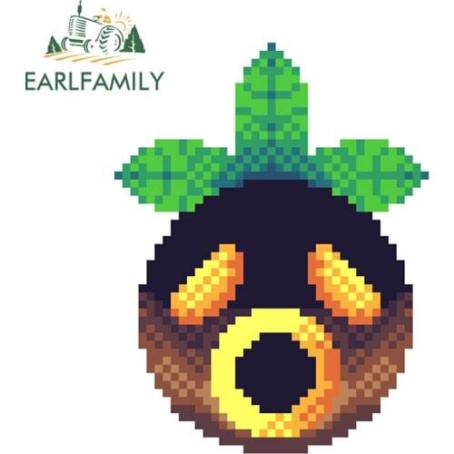 EARLFAMILY 13cm x 9.8cm for Deku Mask Funny Car Stickers Personality Decal Air Conditioner Windows Decor Scratch-Proof Decals