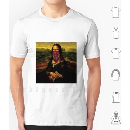 Thug Life Mona Lisa T Shirt DIY Cotton Big Size S-6xl Mona Lisa Thug Thuglife Ganster Uzi Gold High Chains Tattoos Cool