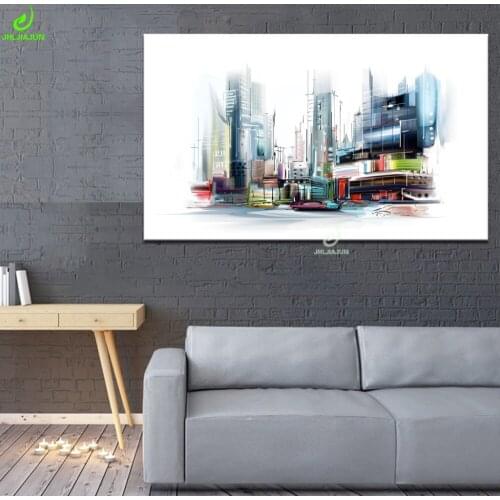JHLJIAJUN Canvas Painting European Cities Scenery Nordic Colorful Wall Art Print And Poster Study Living Room Home Decor