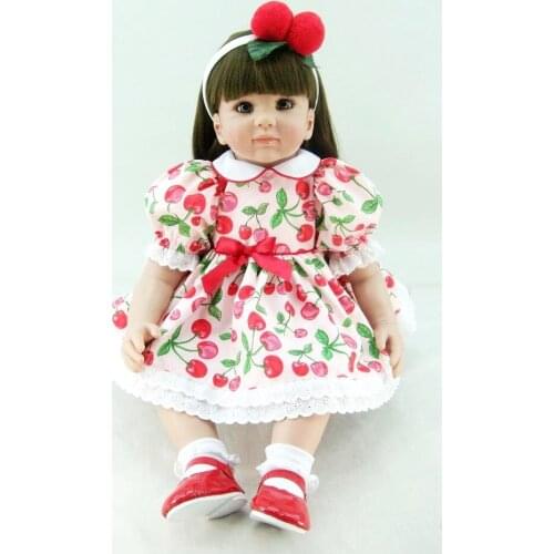22inch Soft Silicome Reborn Baby Dolls Kids Play Mate Baby Little Princess Body Play Doll for Children Boneca Reborn Doll Gifts