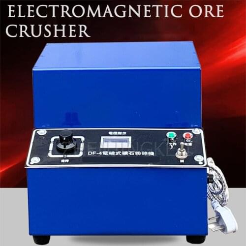 Small Electromagnetic Ore Grinder 220V Electric Desktop Sealed Sample Shredder Equipment Three Consecutive SamplePpreparation