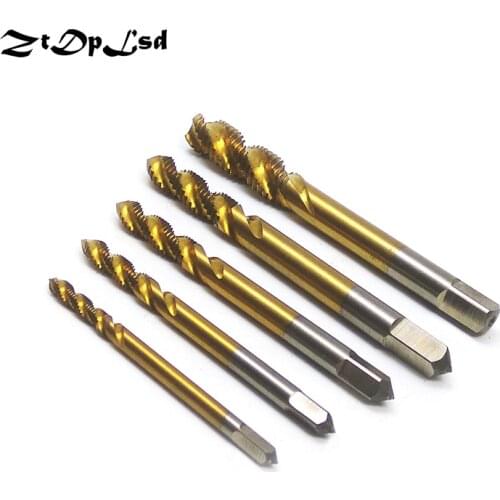 ZtDpLsd HSS 6542 M3 M4 M5 M6 M8 Spiral Pointed Taps Tapping Thread Forming Tap Drill Bits Metric Spiral Fluted Machine Screw Tap