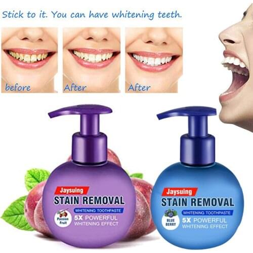 Fashion Pressing Design Toothpaste Fresh Breath Removing Smoke Stains Natural Brightening Teeth Whitening Toothpaste