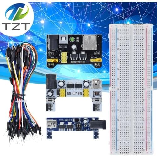 3.3V/5V MB102 Breadboard power module+MB-102 830 points Prototype Bread board for arduino kit +65 jumper wires wholesale