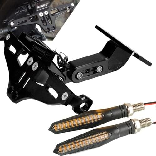 Motorcycle Rear License Number Plate Frame Mount Holder Turn Signal Light For YAMAHA YZF R1 YZF-R3 YZF R6 MT01 MT-03 MT-07 MT-09