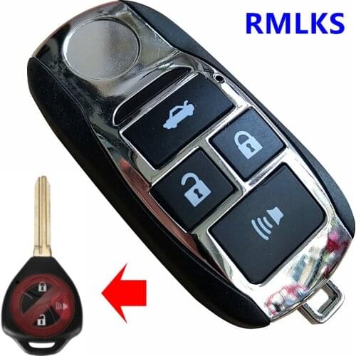 New Replacement Modified Folding Flip Remote Key Shell For Toyota Camry Yaris 2 3 4 Buttons Key Case TOY43 Blade