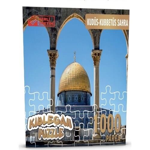 Kıblegah 1000 Piece Jigsaw Puzzle Sacred Space Jerusalem Kubbetüs Saharan Religious Figured Puzzle mosque Masjid axle Muslim islamıc prayer