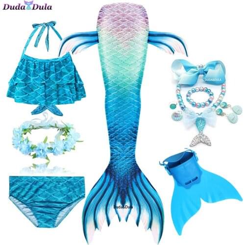 Mermaid Tail Dresses for Girls Summer Princess Dresses Swimsuit Girl Kids Costume Fairy Tail cosplay Childrens Clothing