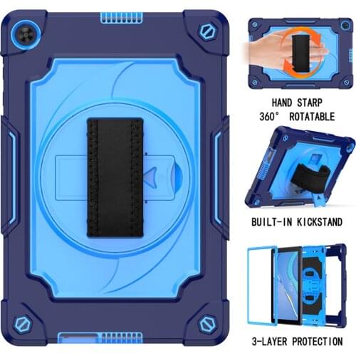 Shoulder Strap Rotation Stand Shockproof Silicone Tablet Case for Huawei Mate Pad MatePad T10 T10s T 10s MatePadT10 Cover