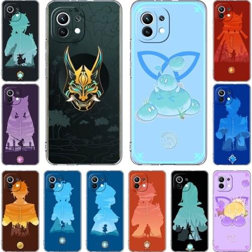 Clear Soft Case For Xiaomi Mi Poco X3 NFC 10T Pro 9T M3 11 Note 10 Lite F3 GT F1 Silicone Phone Cover Genshin Impact Game Funda