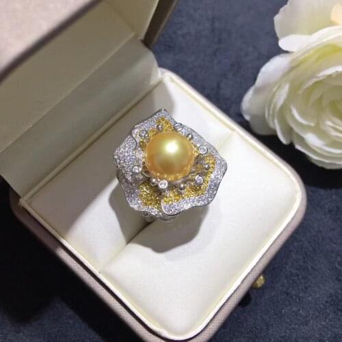 S925 Sterling Silver Adjustable Ring Finger Ring Base Settings Findings Jewelry Parts Fittings Accessories for Pearls Crystals