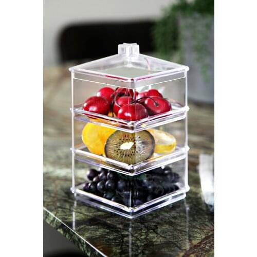 Sampurchase 3 Layer Practical Transparent Storage Container